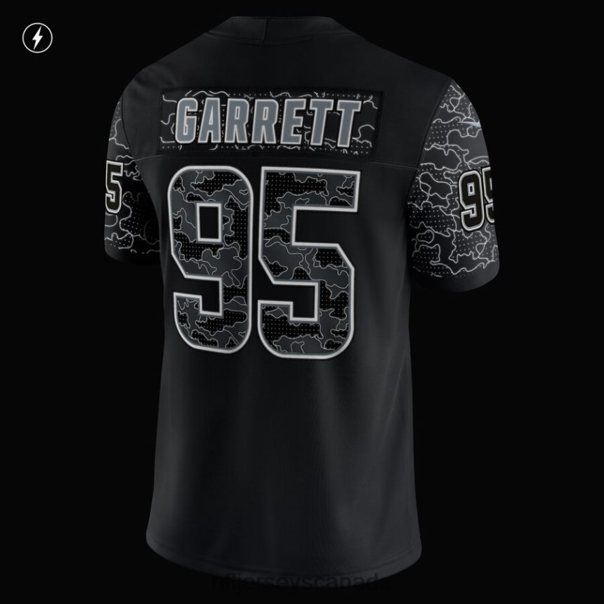 Men Cleveland Browns Myles Garrett Nike Black RFLCTV Limited Jersey Clothing NFL TBXFR62451