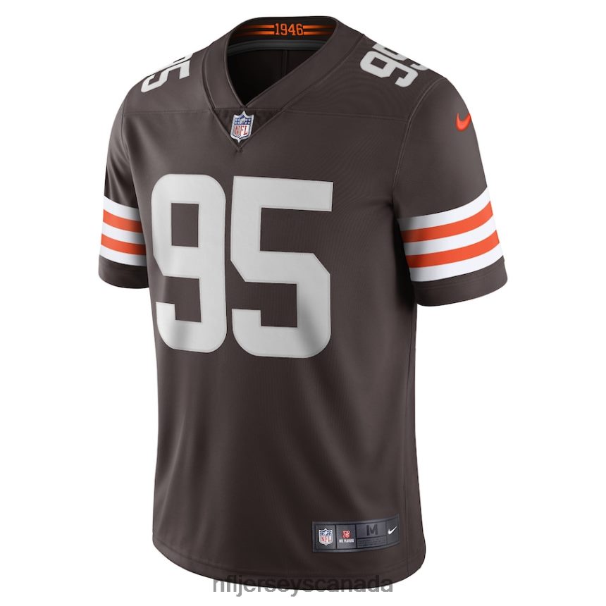 Men Cleveland Browns Myles Garrett Nike Brown Vapor Limited Jersey Clothing NFL TBXFR61336