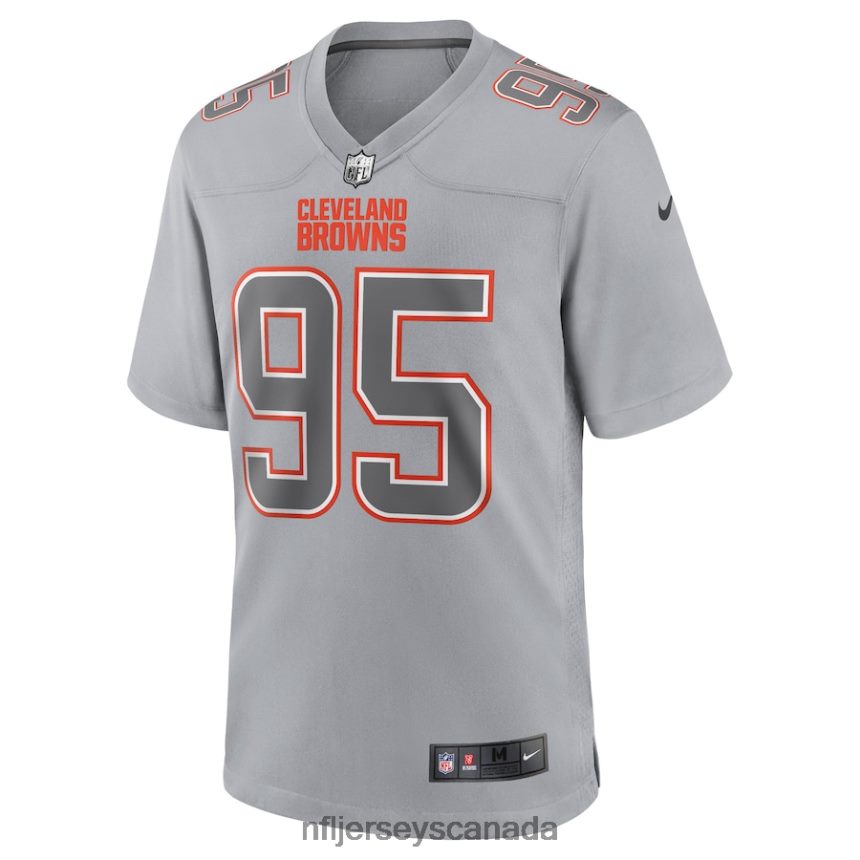 Men Cleveland Browns Myles Garrett Nike Gray Atmosphere Fashion Game Jersey Clothing NFL TBXFR62904