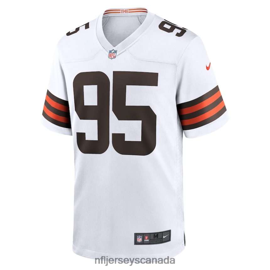 Men Cleveland Browns Myles Garrett Nike White Away Game Jersey Clothing NFL TBXFR62810