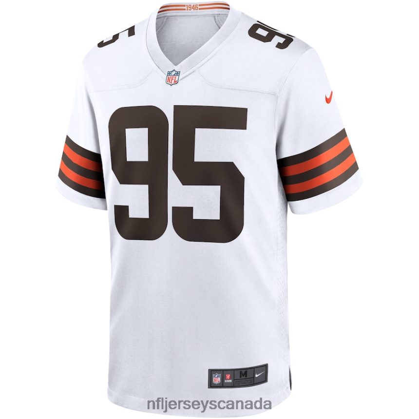 Men Cleveland Browns Myles Garrett Nike White Player Game Jersey Clothing NFL TBXFR61321