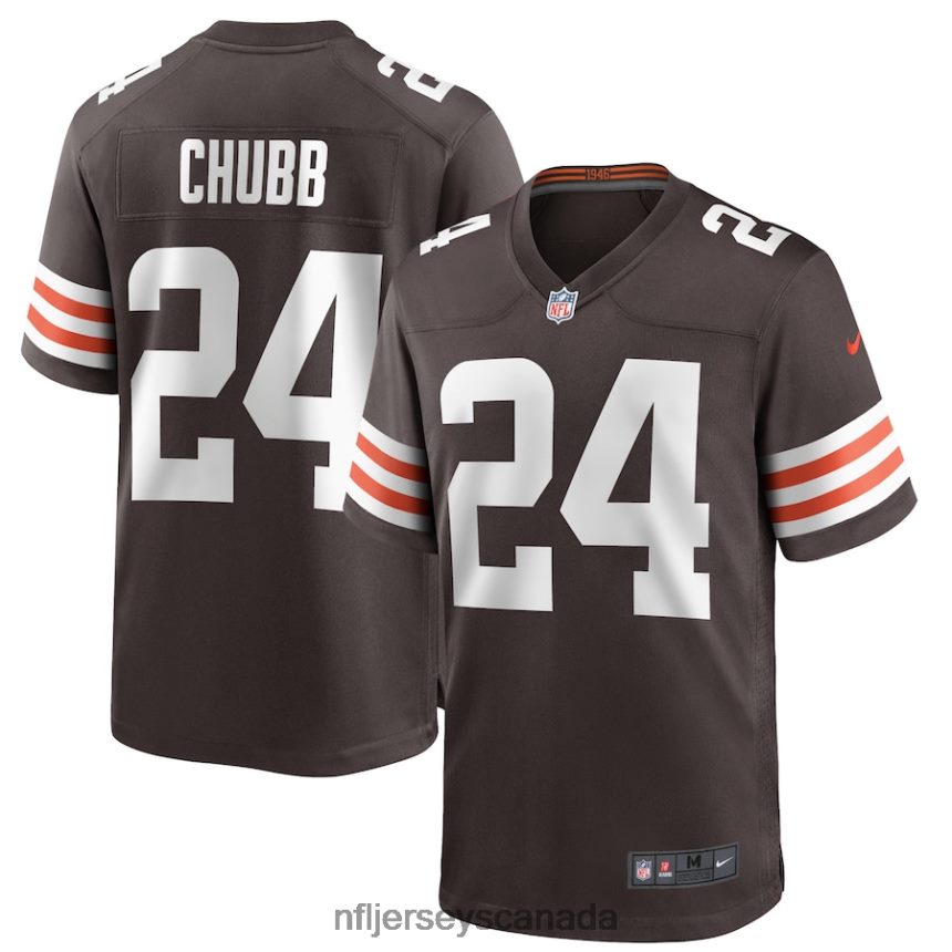 Men Cleveland Browns Nick Chubb Nike Brown Game Player Jersey Clothing NFL TBXFR61472