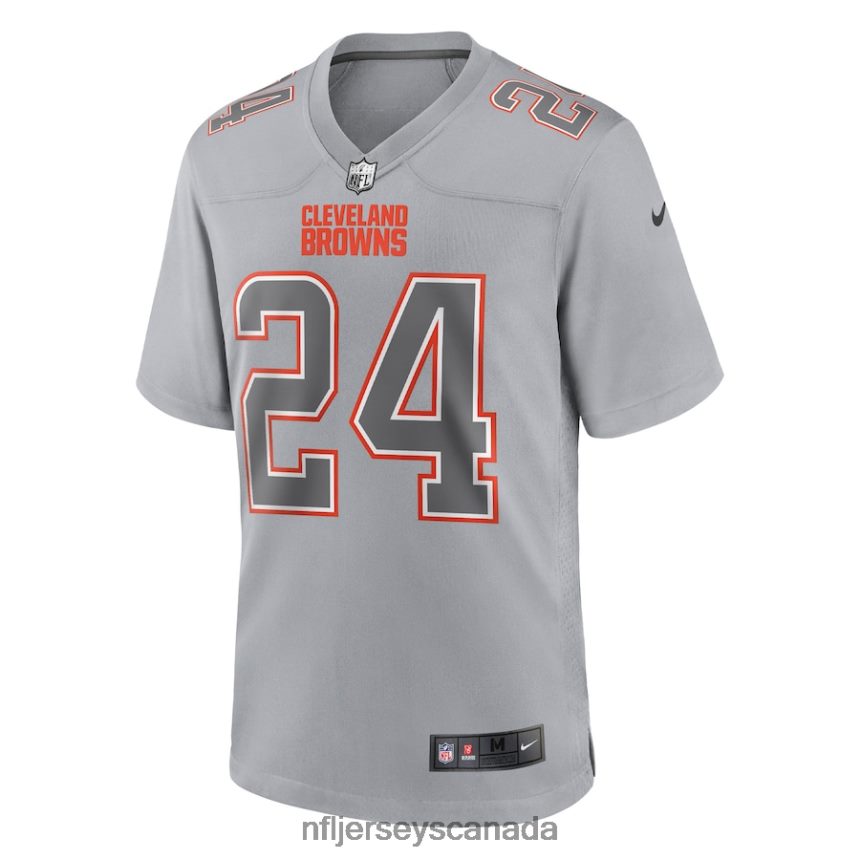 Men Cleveland Browns Nick Chubb Nike Gray Atmosphere Fashion Game Jersey Clothing NFL TBXFR62309