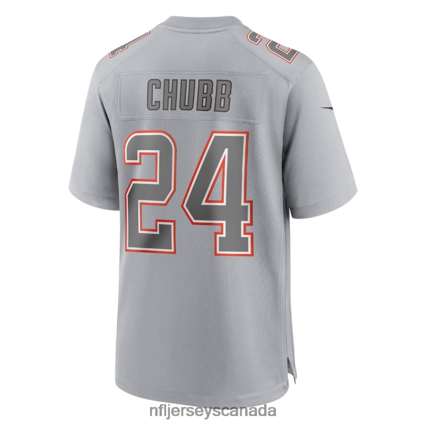 Men Cleveland Browns Nick Chubb Nike Gray Atmosphere Fashion Game Jersey Clothing NFL TBXFR62309