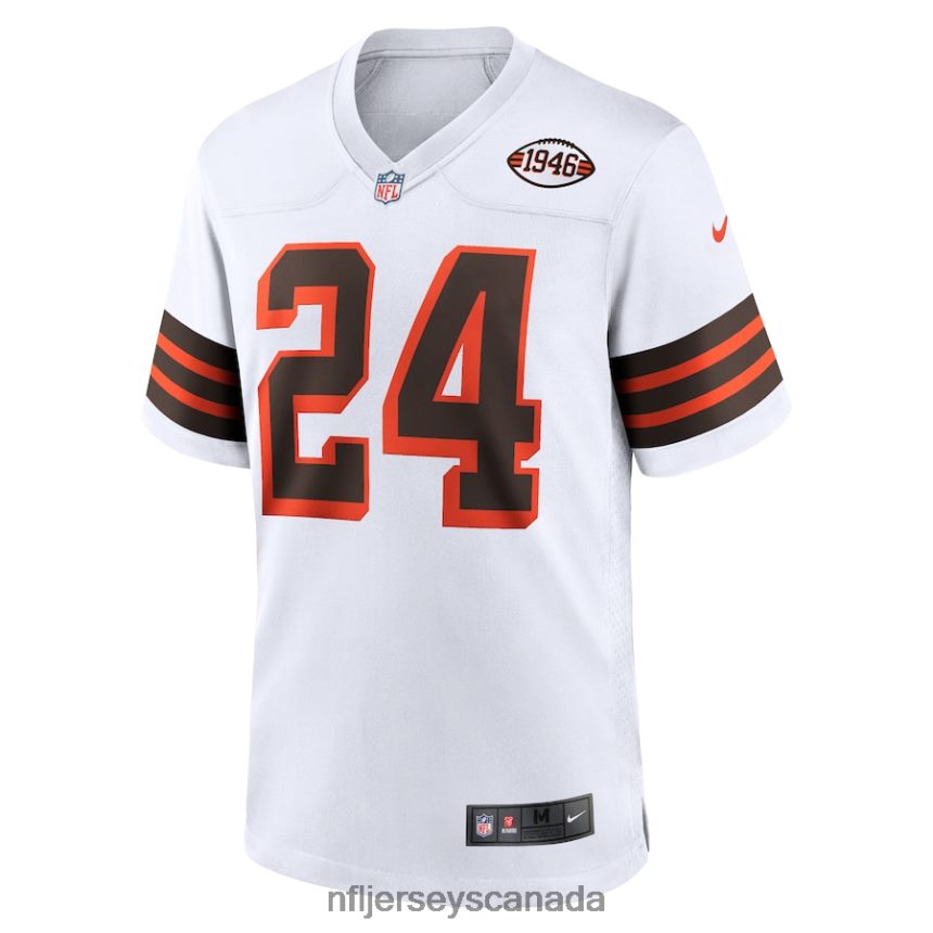 Men Cleveland Browns Nick Chubb Nike White 1946 Collection Alternate Game Jersey Clothing NFL TBXFR6311