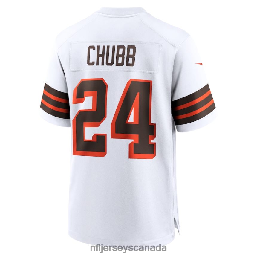 Men Cleveland Browns Nick Chubb Nike White 1946 Collection Alternate Game Jersey Clothing NFL TBXFR6311