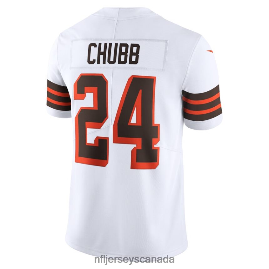 Men Cleveland Browns Nick Chubb Nike White 1946 Collection Alternate Vapor Limited Jersey Clothing NFL TBXFR6442