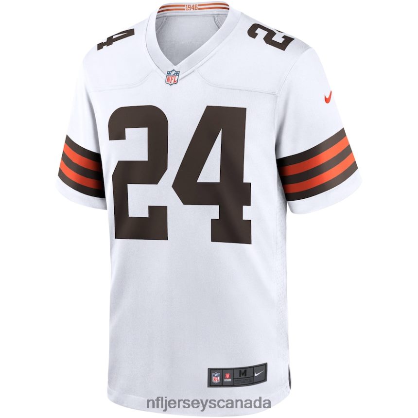 Men Cleveland Browns Nick Chubb Nike White Game Jersey Clothing NFL TBXFR6761