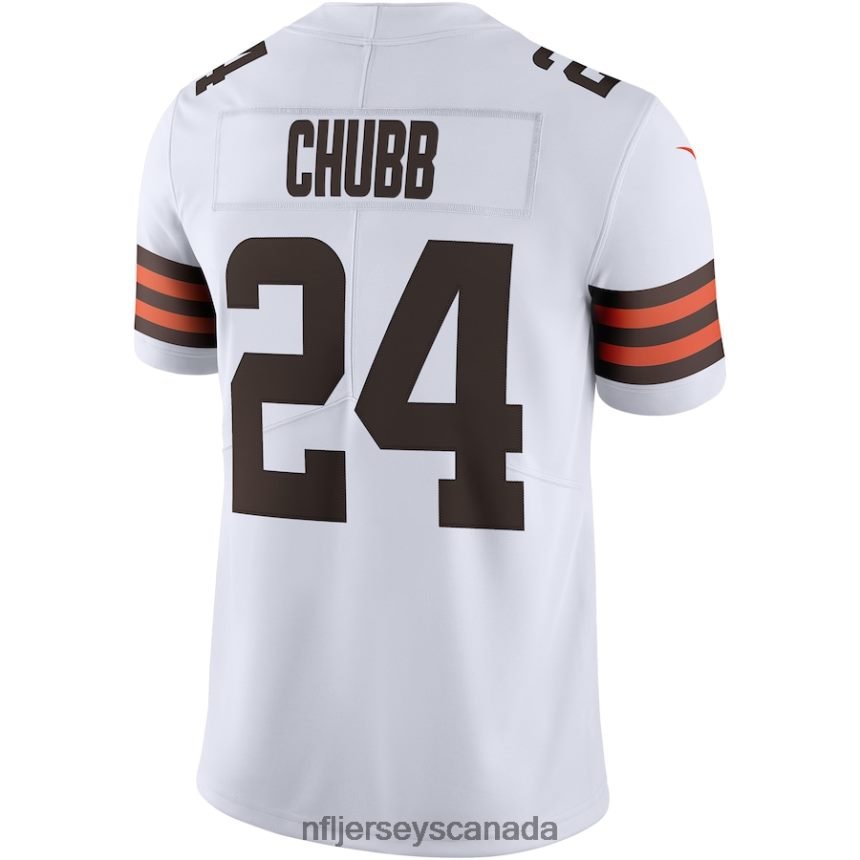 Men Cleveland Browns Nick Chubb Nike White Vapor Limited Jersey Clothing NFL TBXFR61759