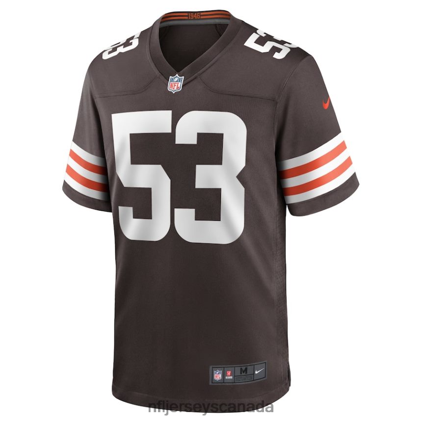 Men Cleveland Browns Nick Harris Nike Brown Game Jersey Clothing NFL TBXFR66653