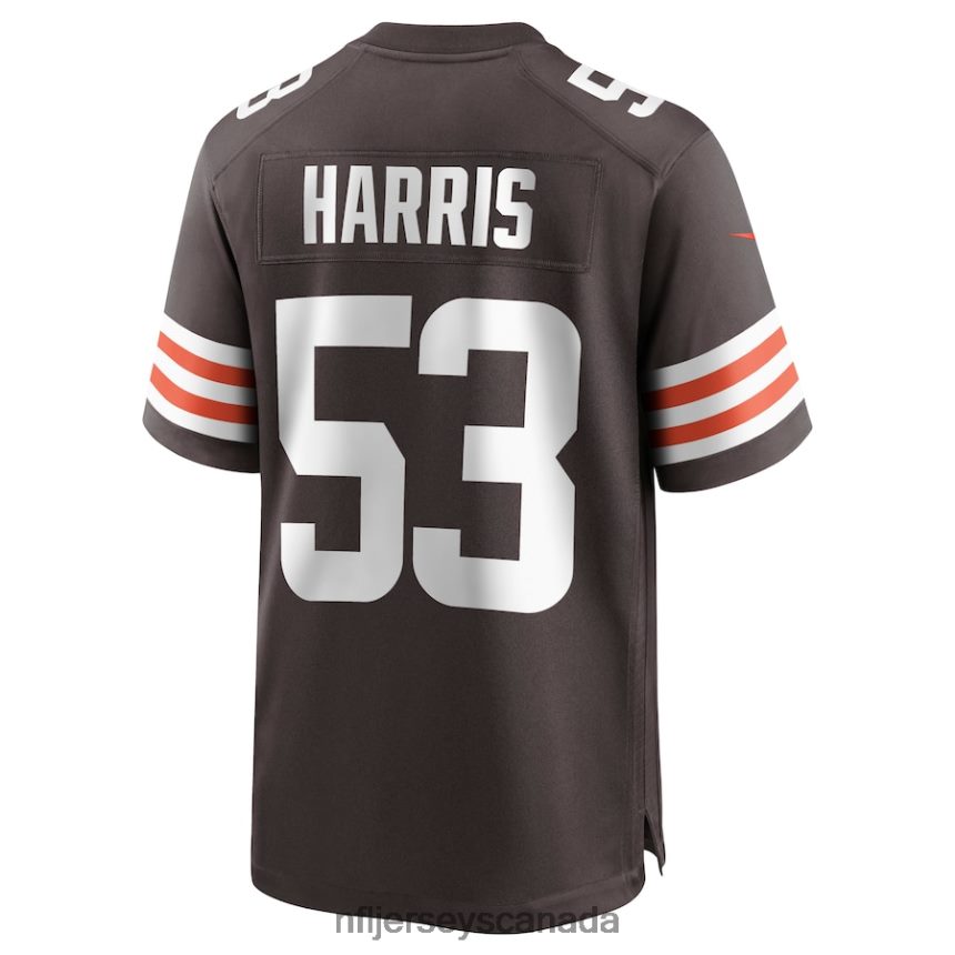 Men Cleveland Browns Nick Harris Nike Brown Game Jersey Clothing NFL TBXFR66653