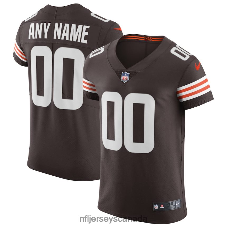 Men Cleveland Browns Nike Brown Vapor Elite Custom Jersey Clothing NFL TBXFR64832