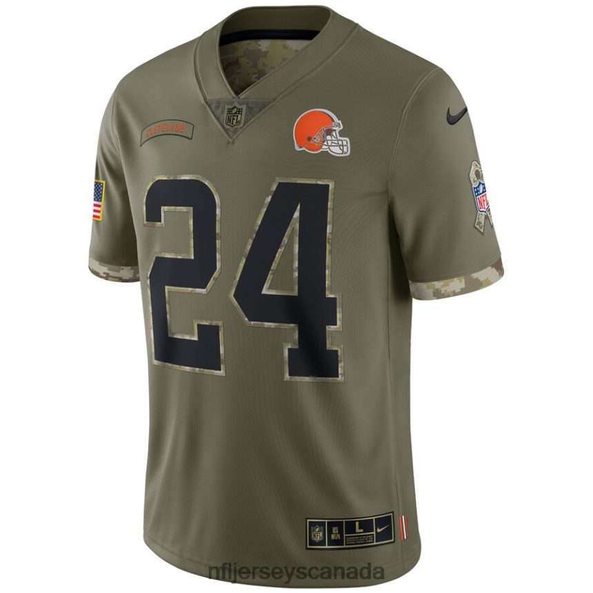 Men Cleveland Browns Nike Olive 2022 Salute To Service Limited Jersey Clothing NFL TBXFR63481