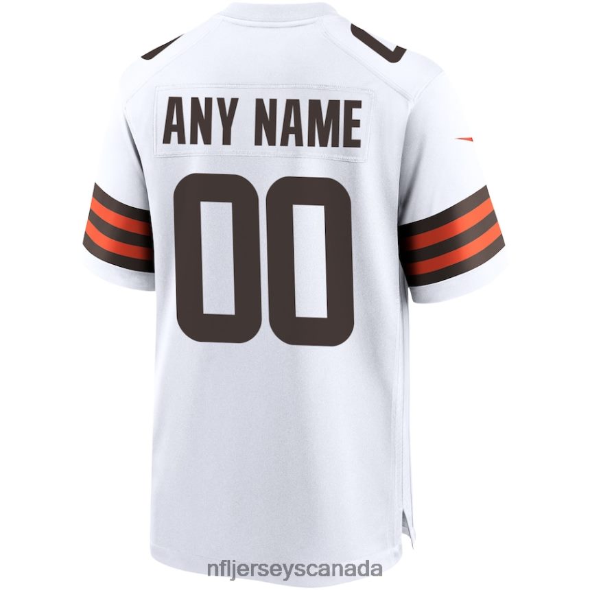 Men Cleveland Browns Nike White Custom Game Jersey Clothing NFL TBXFR61046