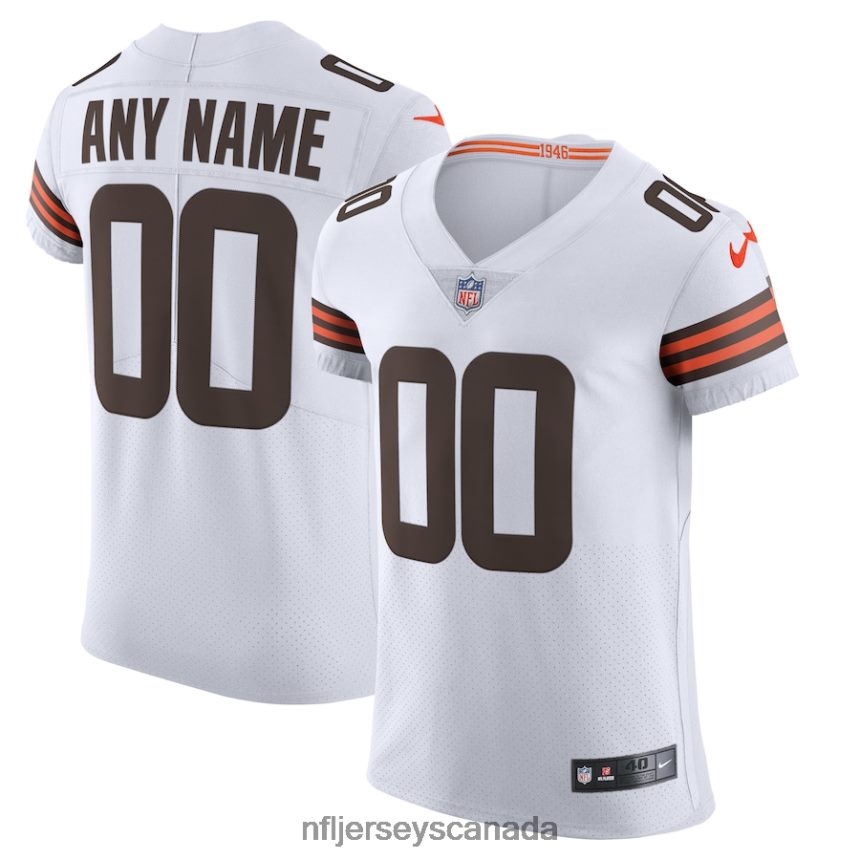 Men Cleveland Browns Nike White Vapor Elite Custom Jersey Clothing NFL TBXFR65464