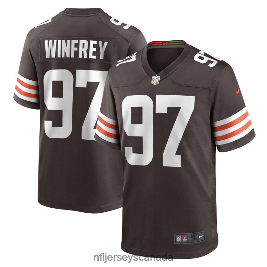 Men Cleveland Browns Perrion Winfrey Nike Brown Game Player Jersey Clothing NFL TBXFR64188