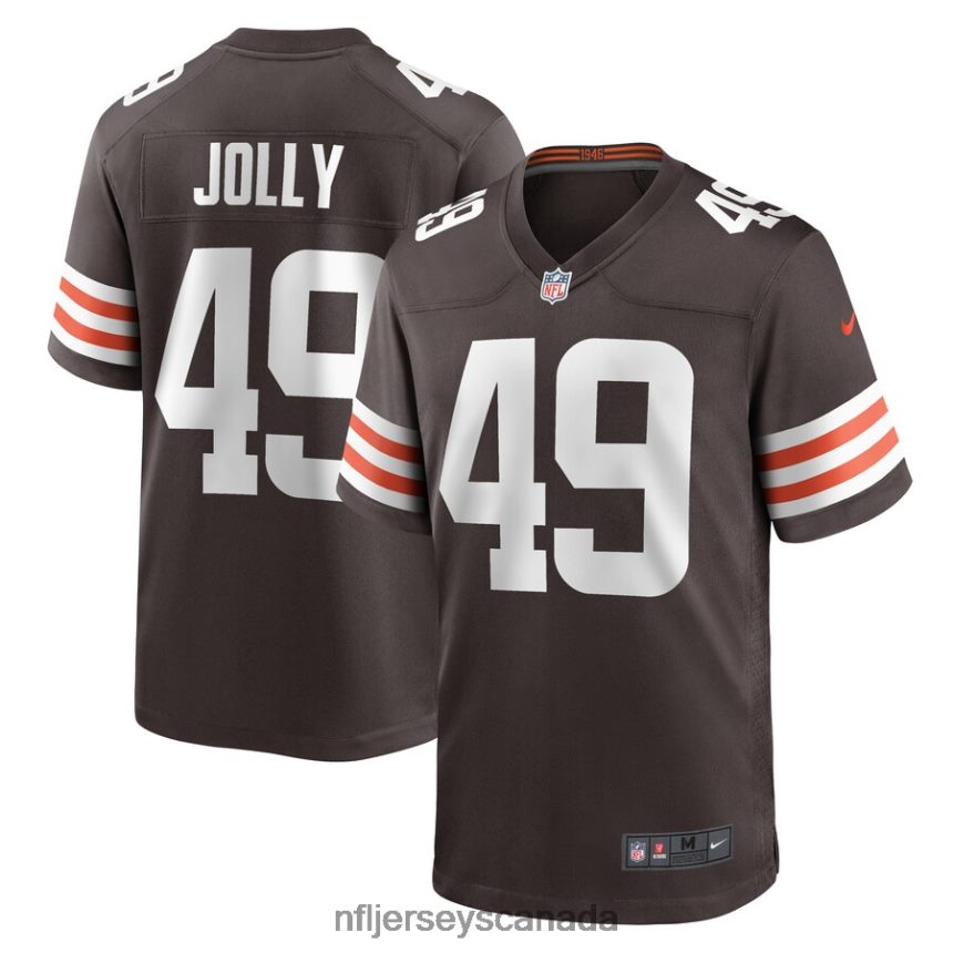 Men Cleveland Browns Shaun Jolly Nike Brown Game Player Jersey Clothing NFL TBXFR66005
