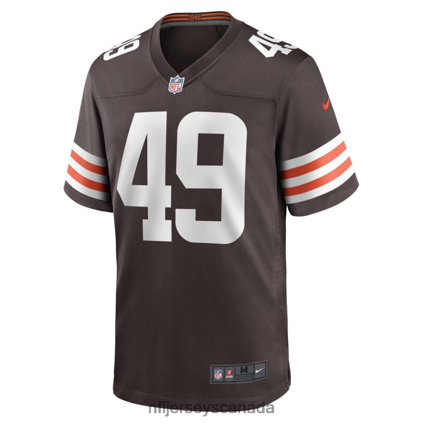 Men Cleveland Browns Shaun Jolly Nike Brown Game Player Jersey Clothing NFL TBXFR66005