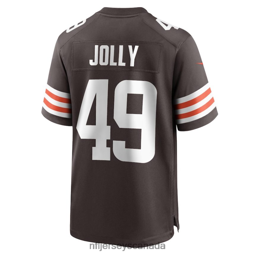 Men Cleveland Browns Shaun Jolly Nike Brown Game Player Jersey Clothing NFL TBXFR66005