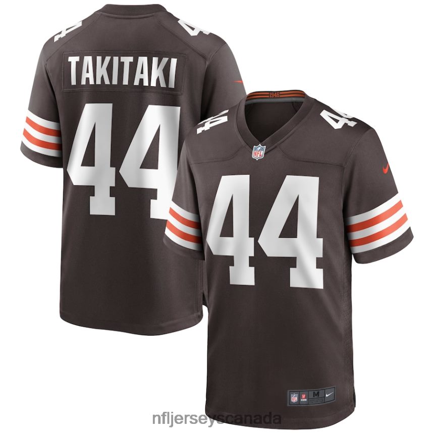 Men Cleveland Browns Sione Takitaki Nike Brown Game Jersey Clothing NFL TBXFR63657