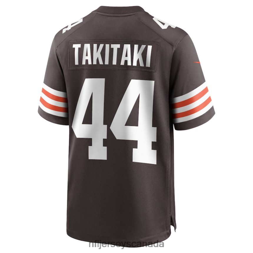 Men Cleveland Browns Sione Takitaki Nike Brown Game Jersey Clothing NFL TBXFR63657