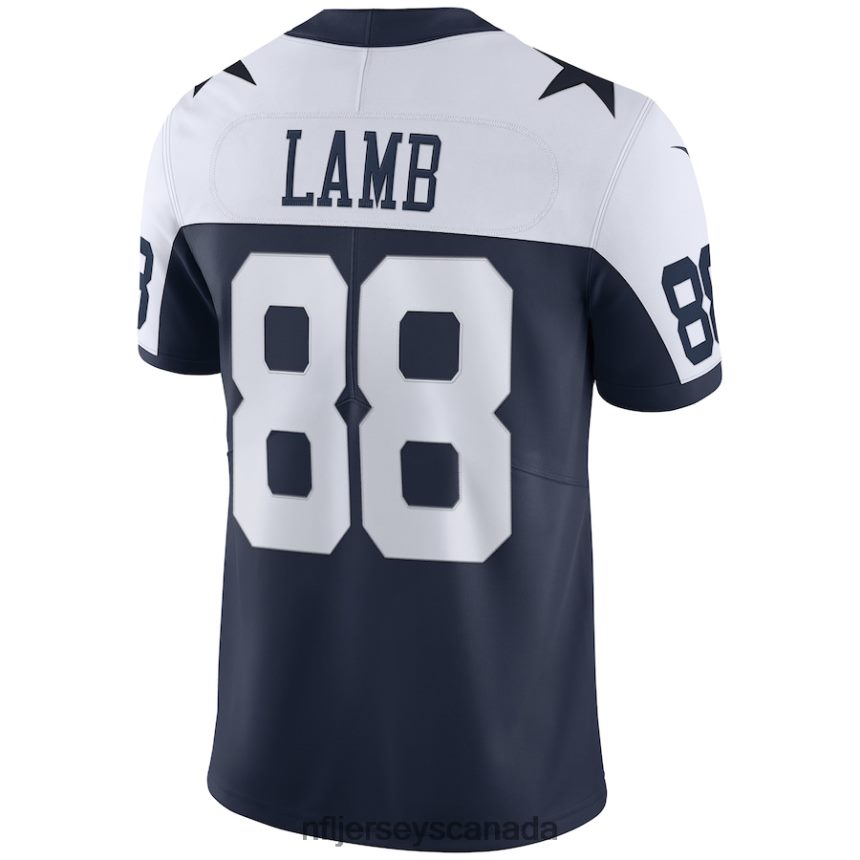 Men Dallas Cowboys CeeDee Lamb Nike Navy Alternate Vapor Limited Jersey Clothing NFL TBXFR61584
