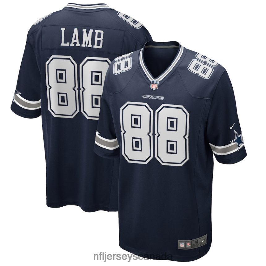 Men Dallas Cowboys CeeDee Lamb Nike Navy Game Jersey Clothing NFL TBXFR683