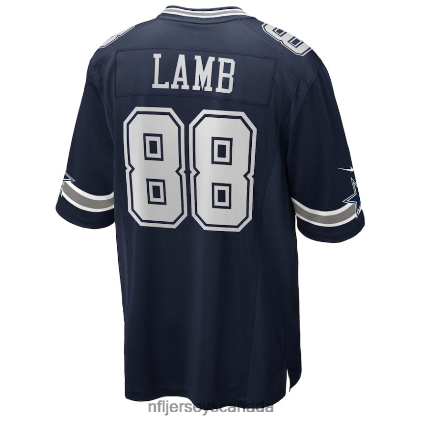 Men Dallas Cowboys CeeDee Lamb Nike Navy Game Jersey Clothing NFL TBXFR683