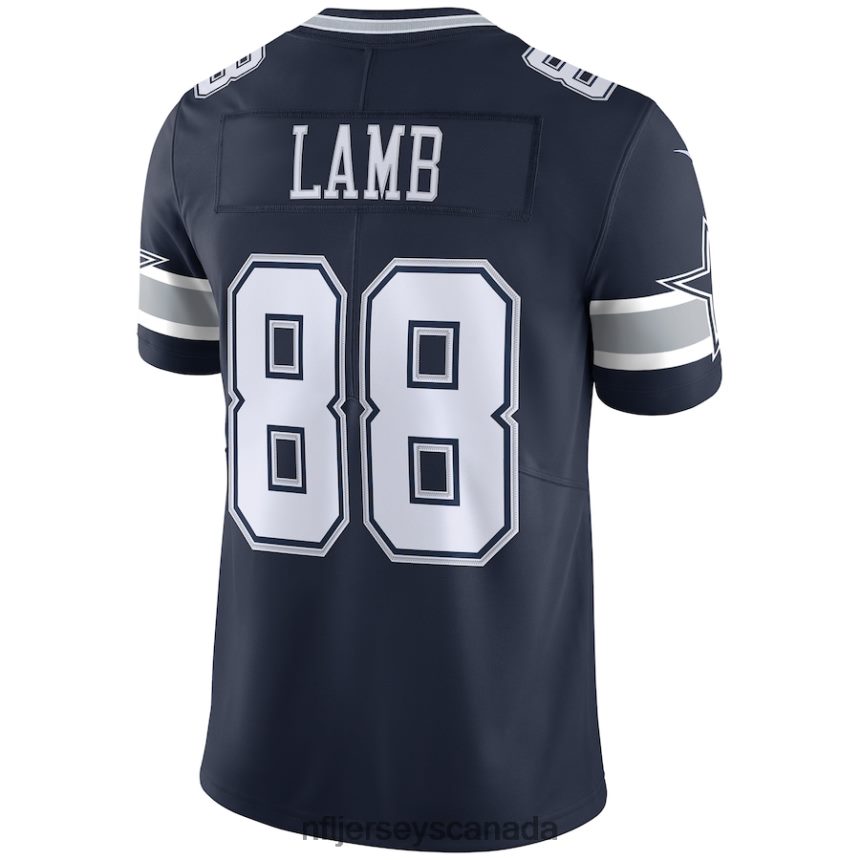 Men Dallas Cowboys CeeDee Lamb Nike Navy Vapor Limited Jersey Clothing NFL TBXFR6625