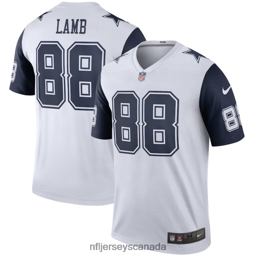 Men Dallas Cowboys CeeDee Lamb Nike White 2nd Alternate Legend Jersey Clothing NFL TBXFR6794