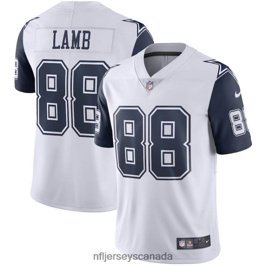 Men Dallas Cowboys CeeDee Lamb Nike White 2nd Alternate Vapor Limited Jersey Clothing NFL TBXFR6252