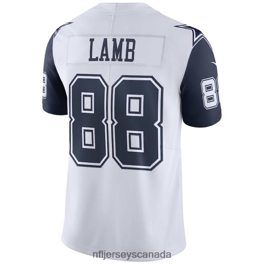 Men Dallas Cowboys CeeDee Lamb Nike White 2nd Alternate Vapor Limited Jersey Clothing NFL TBXFR6252