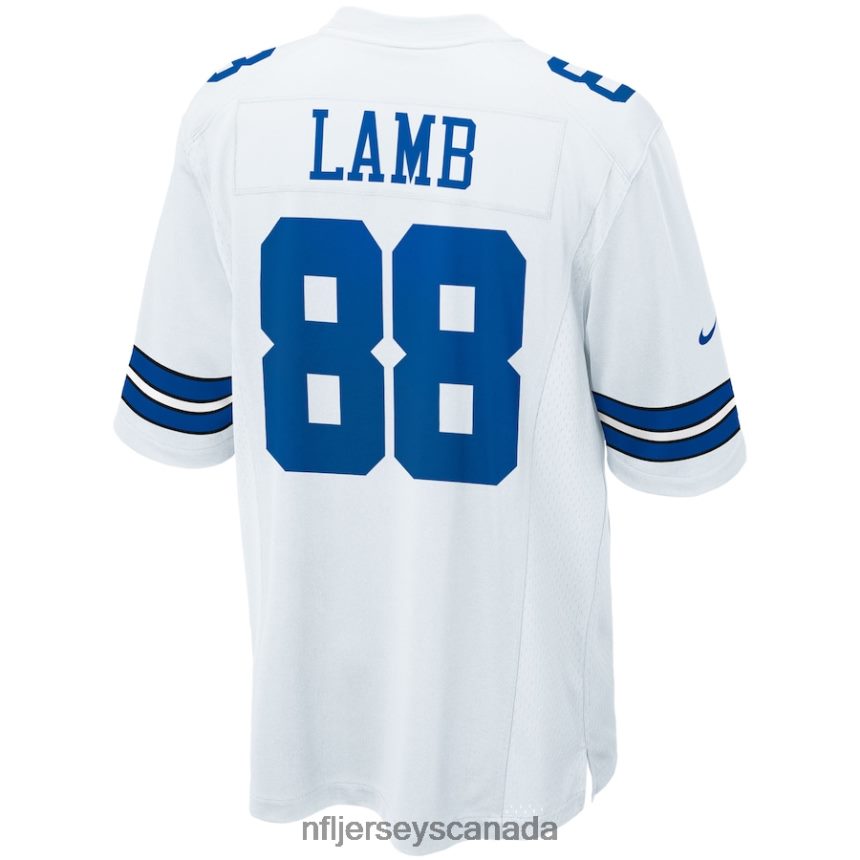 Men Dallas Cowboys CeeDee Lamb Nike White Game Team Jersey Clothing NFL TBXFR6333