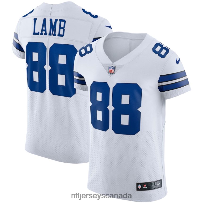 Men Dallas Cowboys CeeDee Lamb Nike White Vapor Elite Jersey Clothing NFL TBXFR63089