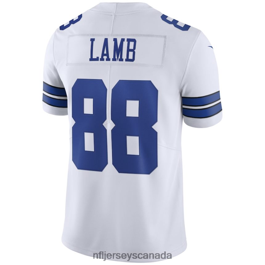 Men Dallas Cowboys CeeDee Lamb Nike White Vapor Limited Jersey Clothing NFL TBXFR61532
