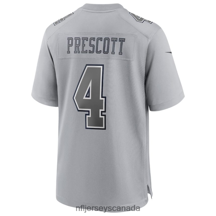 Men Dallas Cowboys Dak Prescott Nike Gray Atmosphere Fashion Game Jersey Clothing NFL TBXFR61709