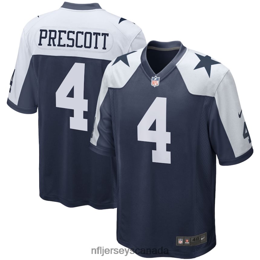 Men Dallas Cowboys Dak Prescott Nike Navy Alternate Game Team Jersey Clothing NFL TBXFR61142