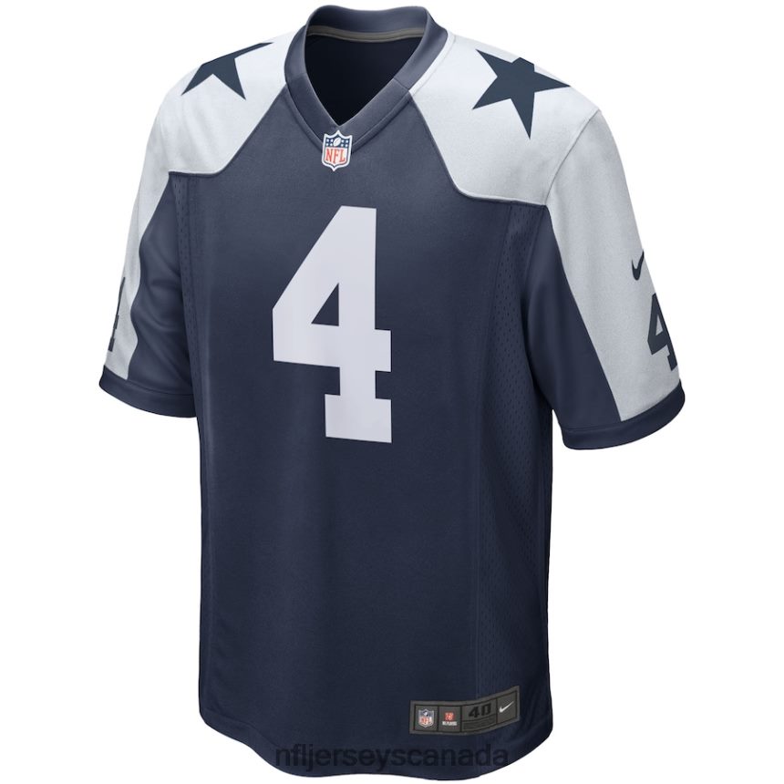 Men Dallas Cowboys Dak Prescott Nike Navy Alternate Game Team Jersey Clothing NFL TBXFR61142