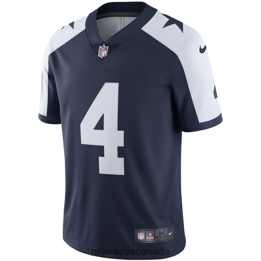 Men Dallas Cowboys Dak Prescott Nike Navy Alternate Vapor Limited Jersey Clothing NFL TBXFR62009