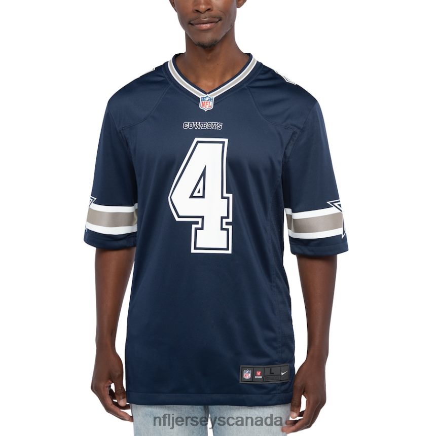 Men Dallas Cowboys Dak Prescott Nike Navy Game Team Jersey Clothing NFL TBXFR6681