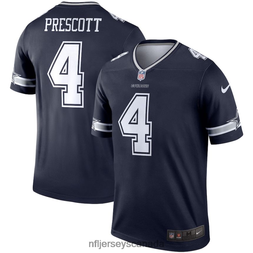 Men Dallas Cowboys Dak Prescott Nike Navy Legend Player Jersey Clothing NFL TBXFR6482