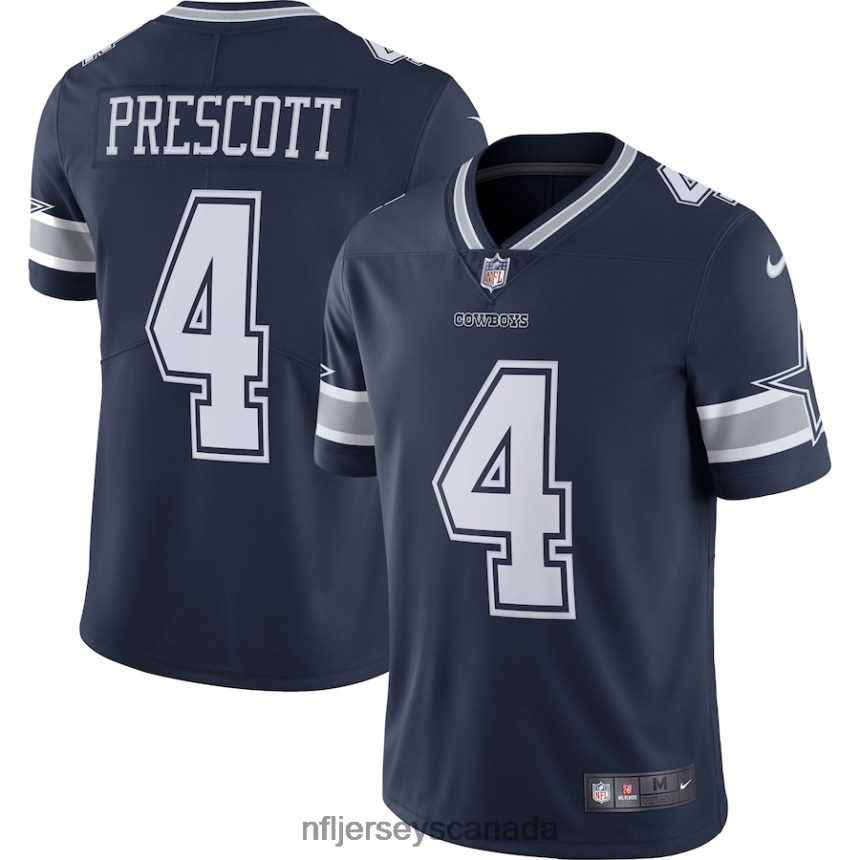 Men Dallas Cowboys Dak Prescott Nike Navy Vapor Limited Player Jersey Clothing NFL TBXFR61086