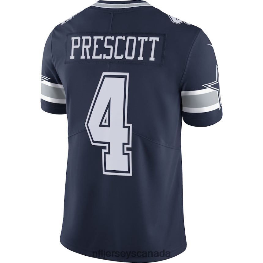 Men Dallas Cowboys Dak Prescott Nike Navy Vapor Limited Player Jersey Clothing NFL TBXFR61086