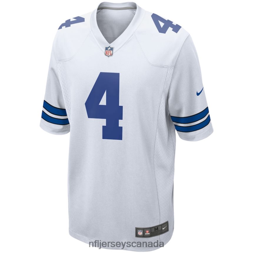 Men Dallas Cowboys Dak Prescott Nike White Game Team Jersey Clothing NFL TBXFR6689