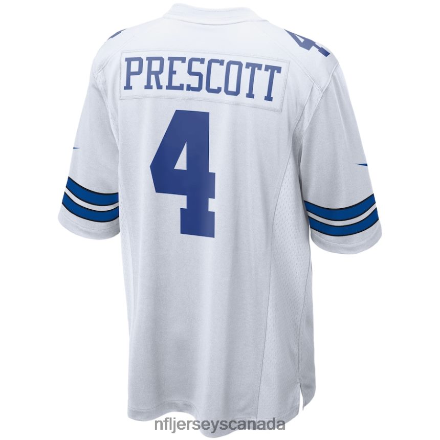 Men Dallas Cowboys Dak Prescott Nike White Game Team Jersey Clothing NFL TBXFR6689