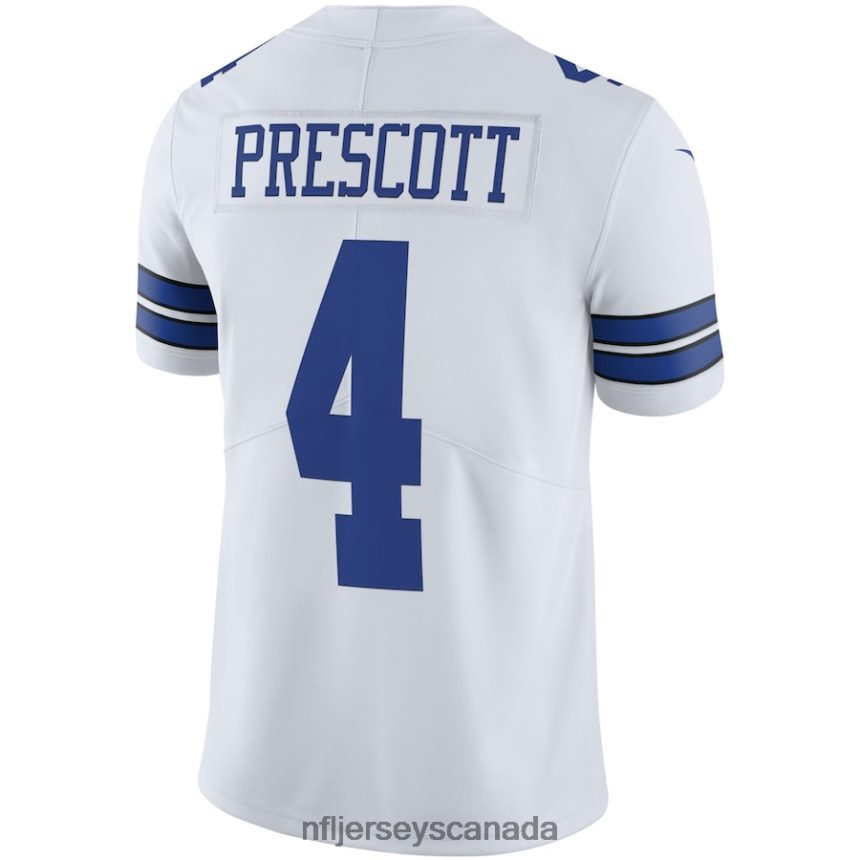 Men Dallas Cowboys Dak Prescott Nike White Vapor Limited Player Jersey Clothing NFL TBXFR66092