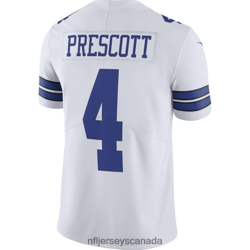 Men Dallas Cowboys Dak Prescott Nike White Vapor Untouchable Limited Player Jersey Clothing NFL TBXFR65435
