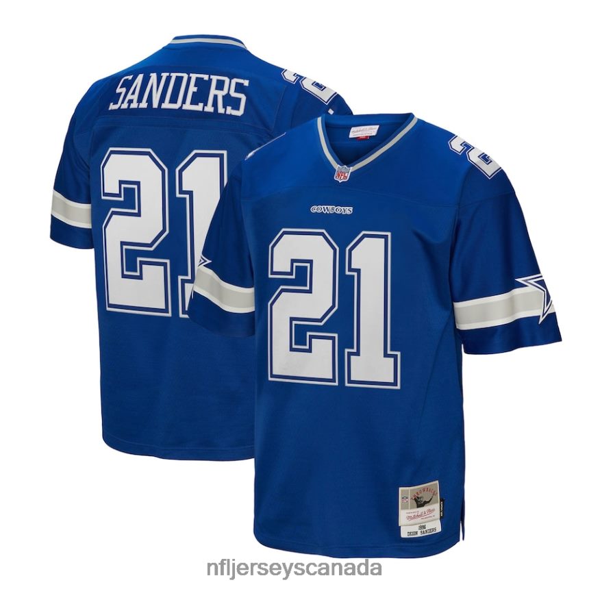 Men Dallas Cowboys Deion Sanders Mitchell  Ness Royal 1996 Legacy Replica Jersey Clothing NFL TBXFR61235