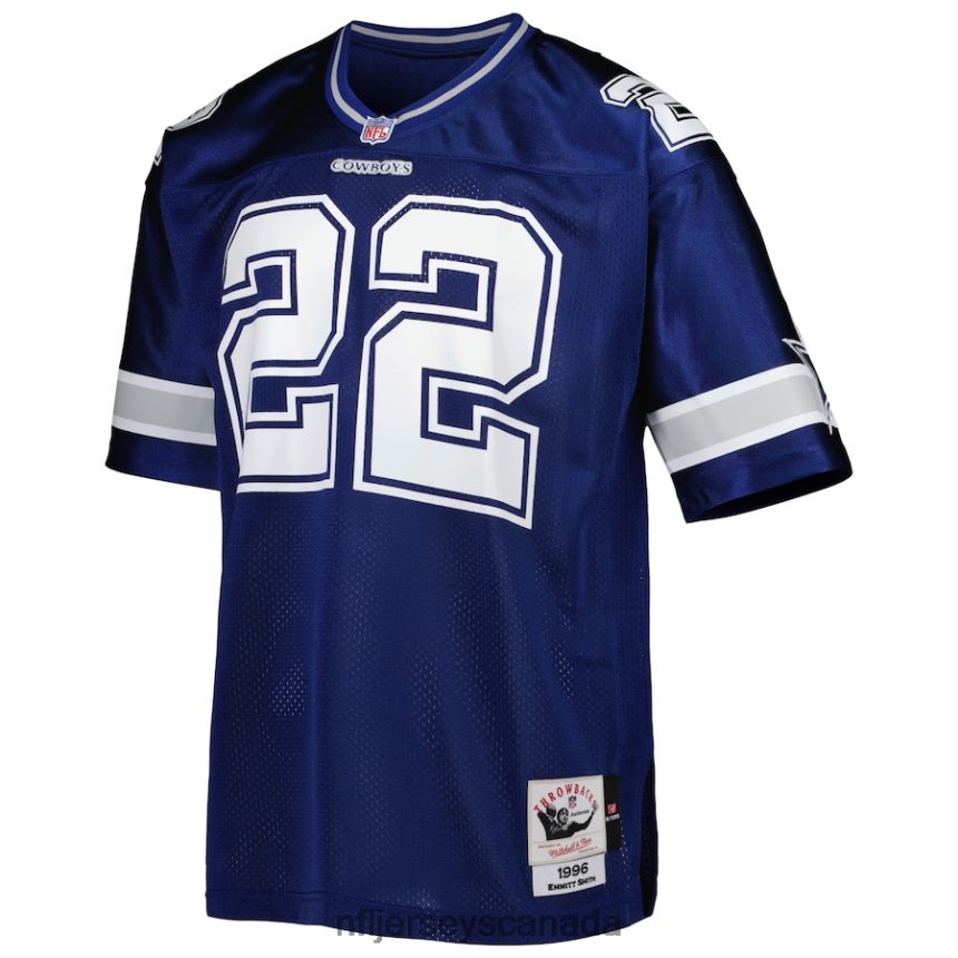 Men Dallas Cowboys Emmitt Smith Mitchell  Ness Navy 1996 Authentic Retired Player Jersey Clothing NFL TBXFR63687