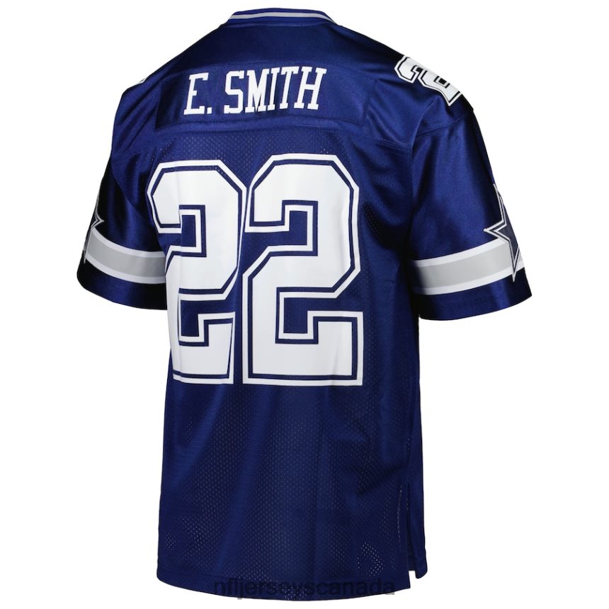 Men Dallas Cowboys Emmitt Smith Mitchell  Ness Navy 1996 Authentic Retired Player Jersey Clothing NFL TBXFR63687